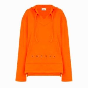 Ambush Design Ambush Baja Logo Orange Hoodie Size: Small